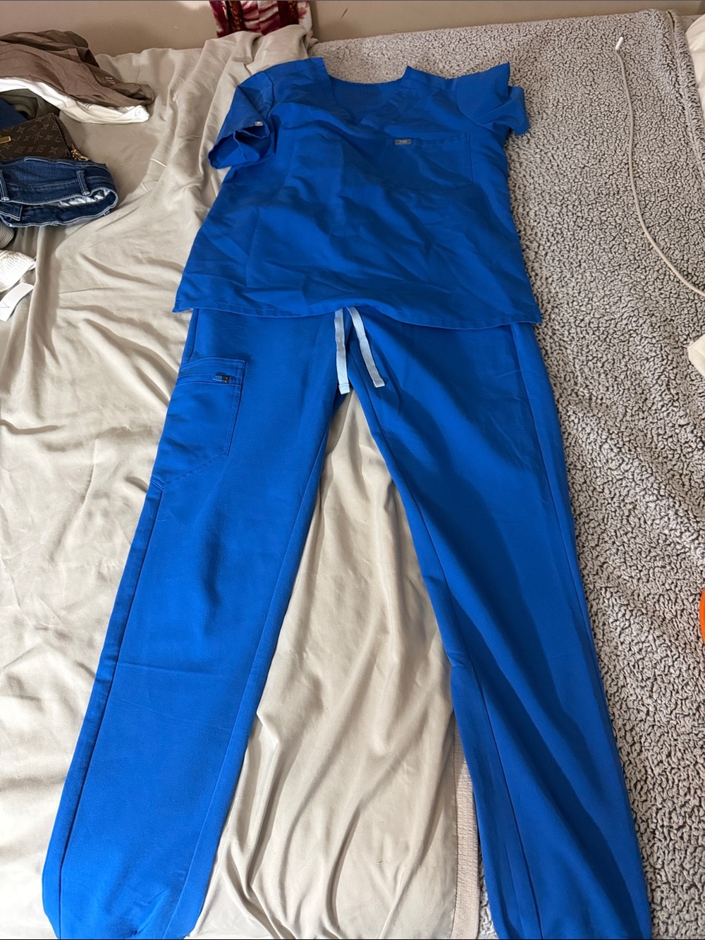 FIGS Royal Blue Medical Scrub TOP & Pants bundle
